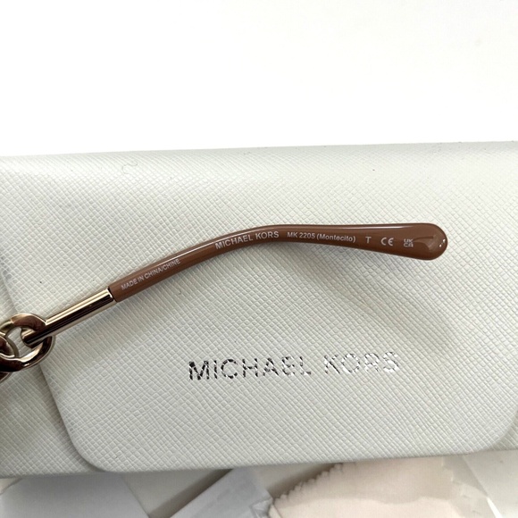 New in Case Original MICHAEL KORS Montecito Sunglasses Butterfly Beige MK2205 - Picture 9 of 12